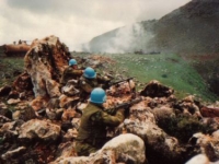 Norske soldater under øvelse ved Hasbanih i Sør-Libanon 1988