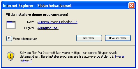 Installering av uploader